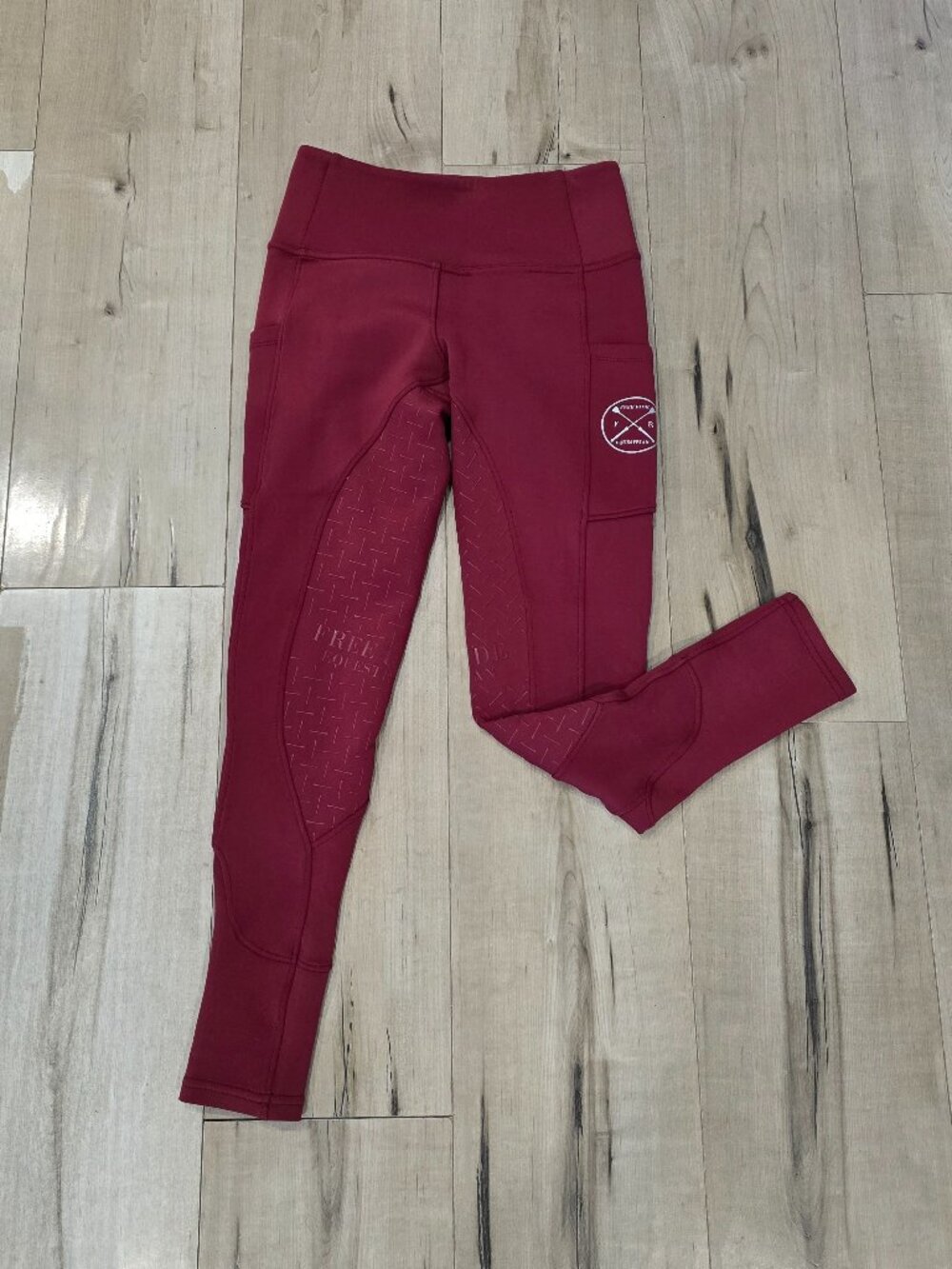 Free Ride Equestrian Heavyweight Winter Womens Breeches - Merlot - XS